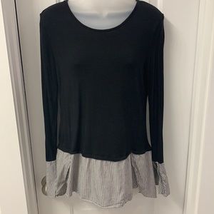 White House Black Market Black Tunic Top | M